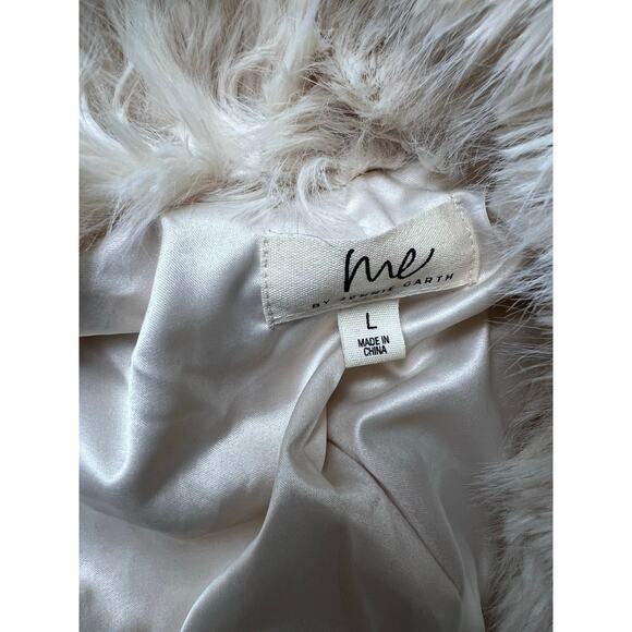 QVC Me by Jennie Garth Faux Fur Coat IVORY NWOT SIZE L - Picture 5 of 8